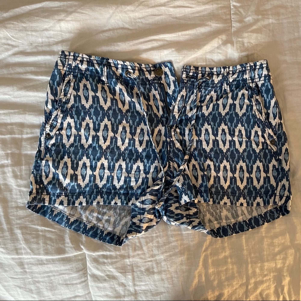 Ikat Print Draw String Shorts